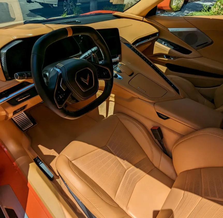 Corvette interior after a Complete Interior Detail