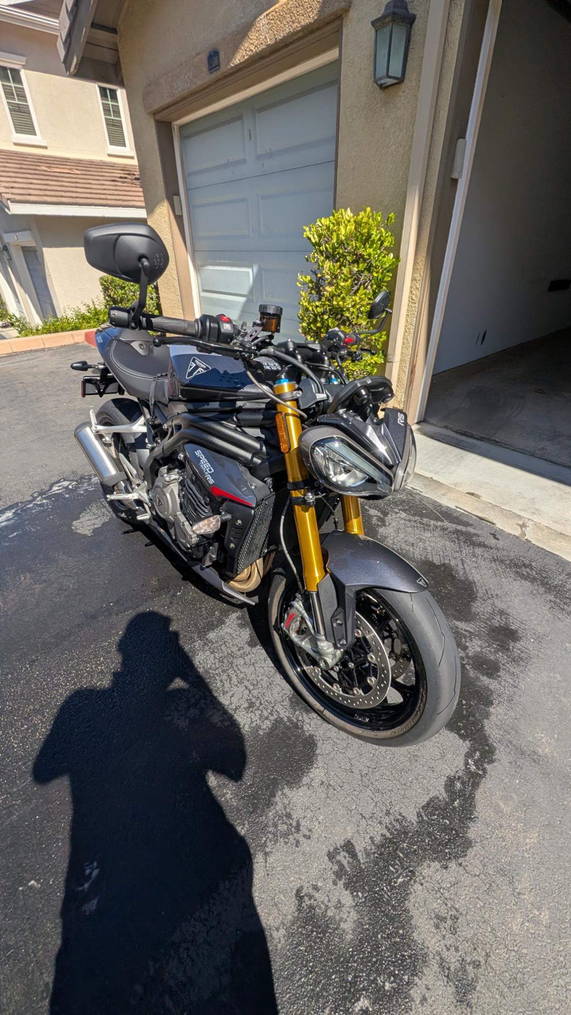 Triumph after a motorcycle detail